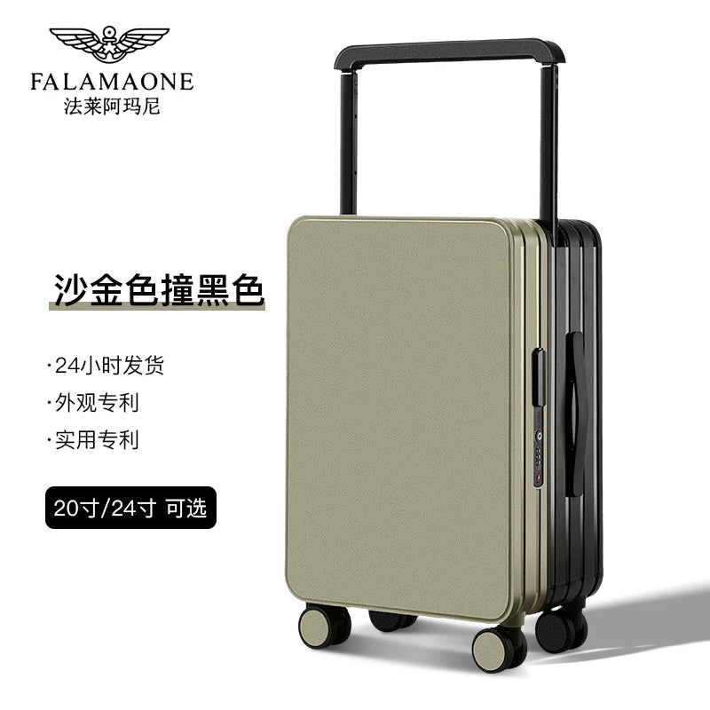 Fala Armani Çoxfunksiyalı Qadın Çamadanı 20 düymlük Araba Çantası 2025 Yeni Səyahət Çamadanı Kişi Universal Təkər Səssiz