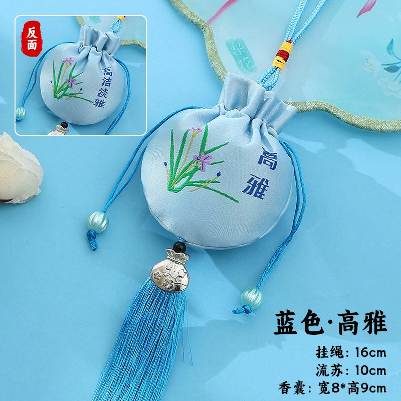 Əjdaha Qayıq Festivalı paketi portativ qədim üslublu çanta boş çanta yüksək səviyyəli əl istehsalı Hanfu pul kisəsi lavanda mugwort səyahət hədiyyəsi