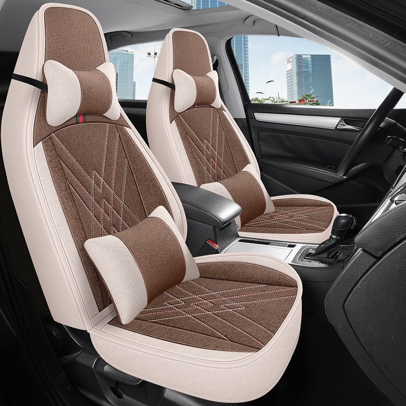2018/2019/2022 Weltmeister EX5 Full Coverage Seat Covers, Universal Car Seat Covers for All Seasons, Linen Breathable Seat Covers