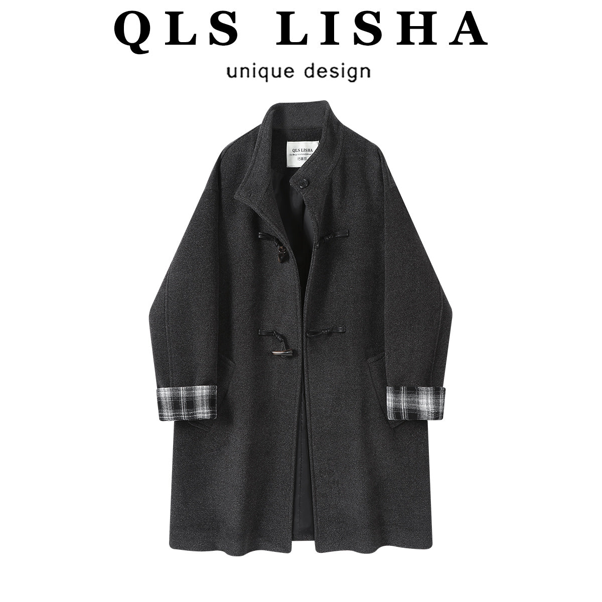 Jolie Hepburn üslubunda yüksək keyfiyyətli yun palto, payız və qış üçün super gözəl, unikal və yaraşıqlı orta uzunluqlu yun palto.