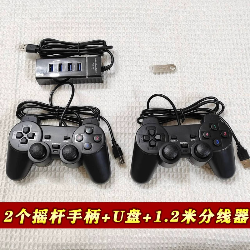 Oyun nəzarətçi pc joystick usb noutbuk arcade double fc contra oyun konsolu kompüter win10 simli