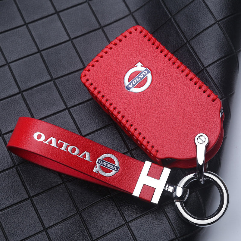 2026 Volvo genuine leather key cover for S90, XC60, S60, XC40, XC90, V60 and V90 key chains/bags.