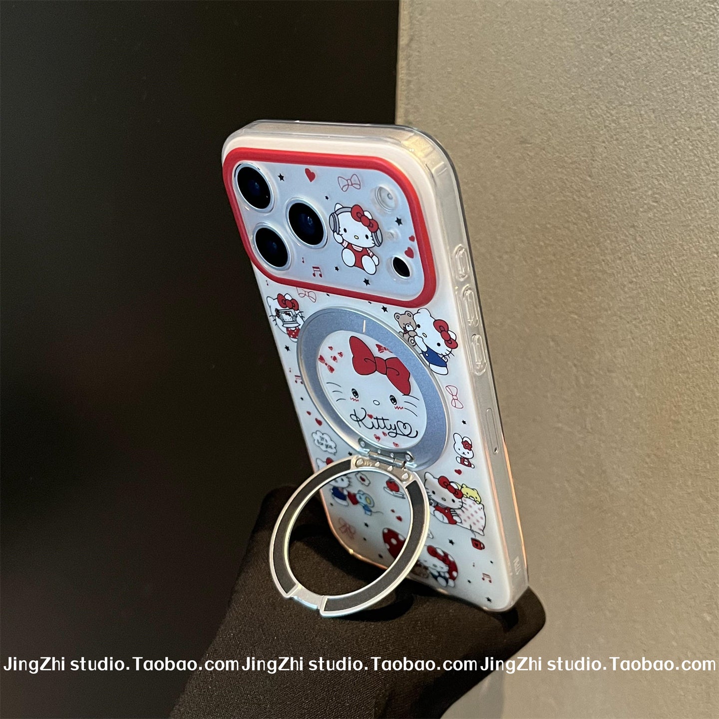 [360 inteqrasiya edilmiş fırlanan maqnit stend] iPhone17promax cib telefonu üçün uyğundur Apple 15/16pro sevimli tam ekran kt pişik 16 şaxtalı tutqun silikon 17 düşməyə qarşı 15pro yeni model