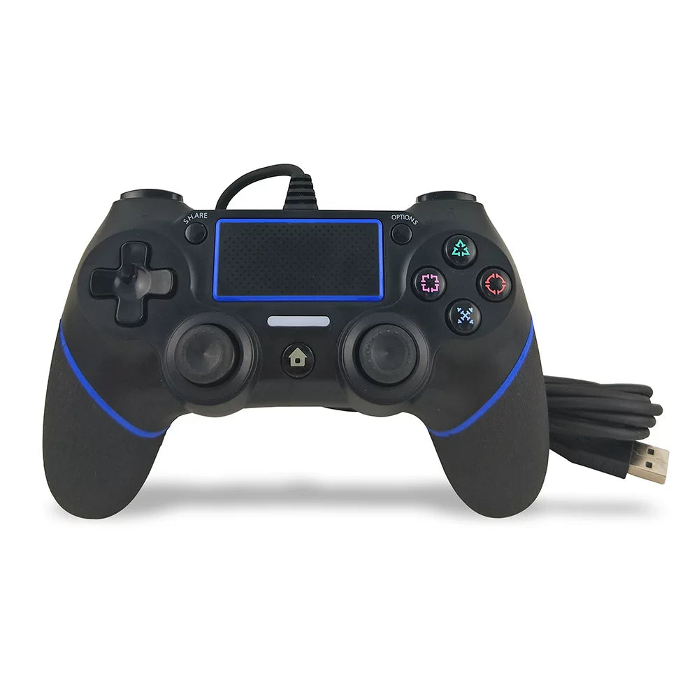Şəxsi qəliblənmiş plastik örtüklü PS4 nəzarətçi PS4 simli nəzarətçi PS4 simli oyun nəzarətçisi Sabit keyfiyyətlə yeni həll
