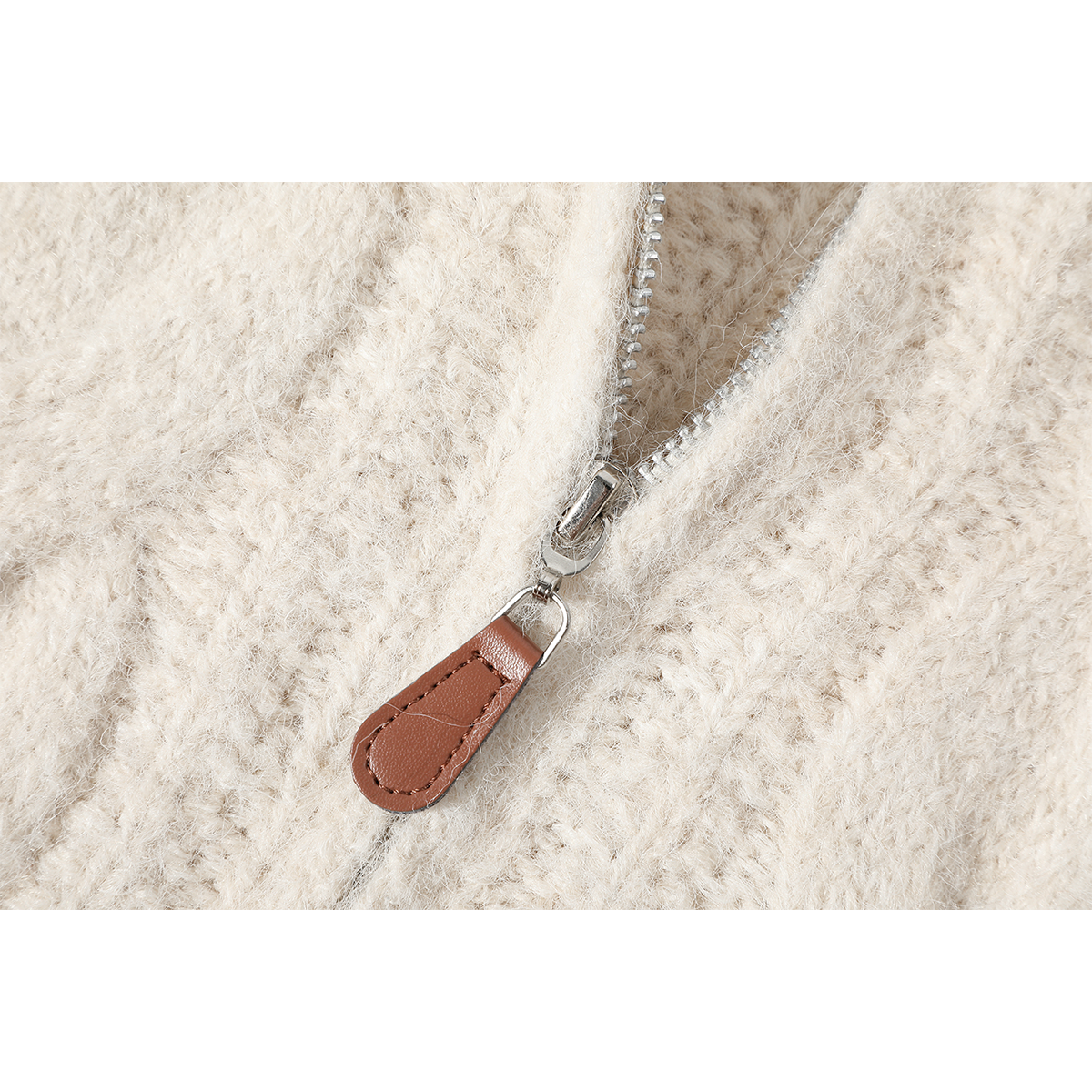 Cholisa Koreya üslubunda dizaynlı hündür yaxalı hırka, yumşaq və rahat sviter, qadın payız və qış üçün unikal trikotaj top.