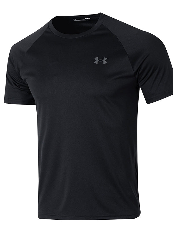 Inter|UA Under Armour qısaqol köynək yay kişi idman yarımqol kostyum qaçış fitnes geyimi üst tez quruyan geyim