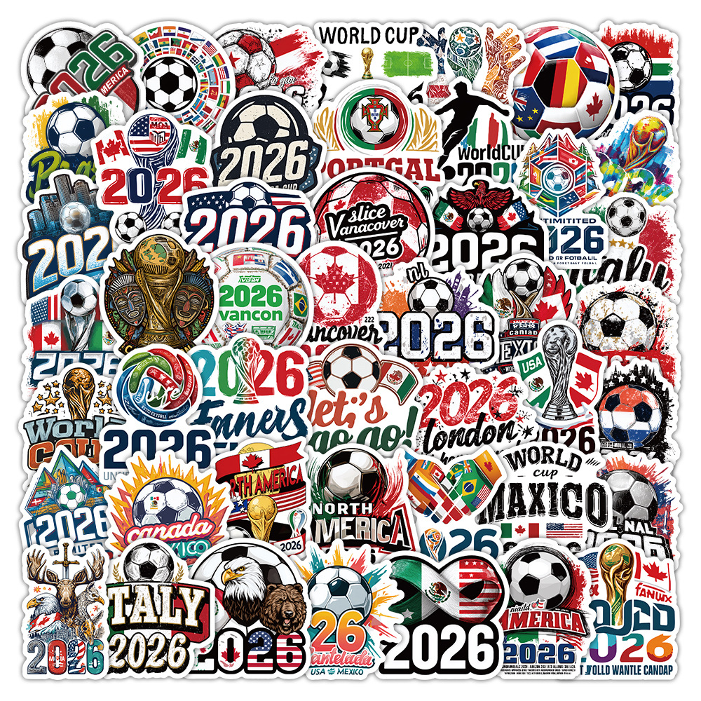 100 Fərdi Dünya Kuboku Futbol Qraffiti Etiketləri Laptop Gitara Su Kuboku Mobil Telefon Avtomobil Dekorasiyası DIY