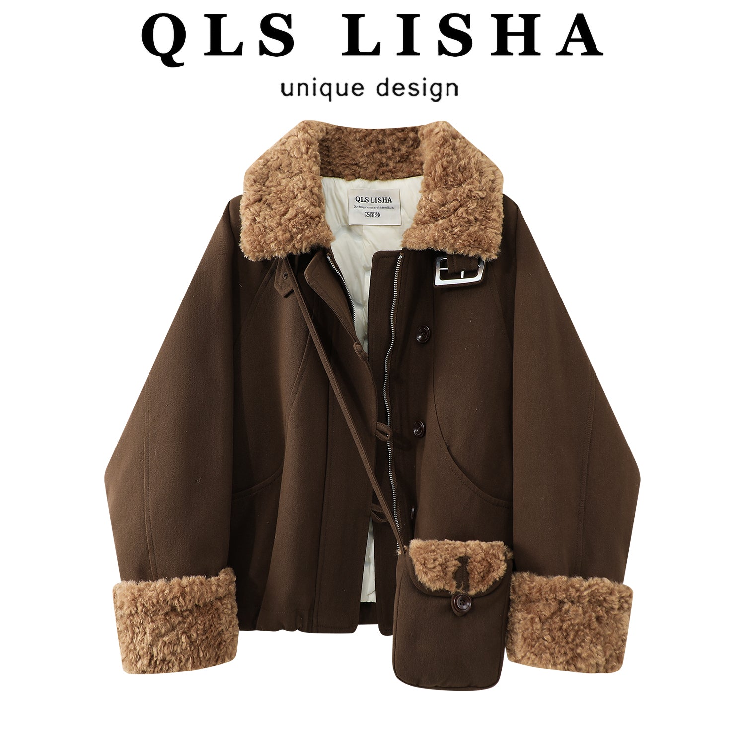 Cholisa Qadın İş Geyimi Parka Aşağı Gödəkçə, Koreya Üslubu, 2025, Super Populyar Ağ Ördək Aşağı Qalınlaşmış Xəz Yaxalıqlı Palto