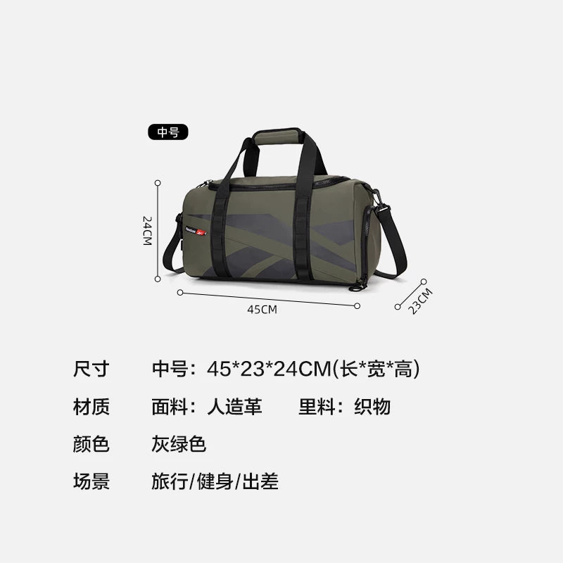 Reebok Böyük Tutumlu İşgüzar Səfər Çantası, Çiyin Çantası, Əl Çantası, Çarpaz Bədən Çantası, İdman Suya Davamlı İdman Zalı Çantası