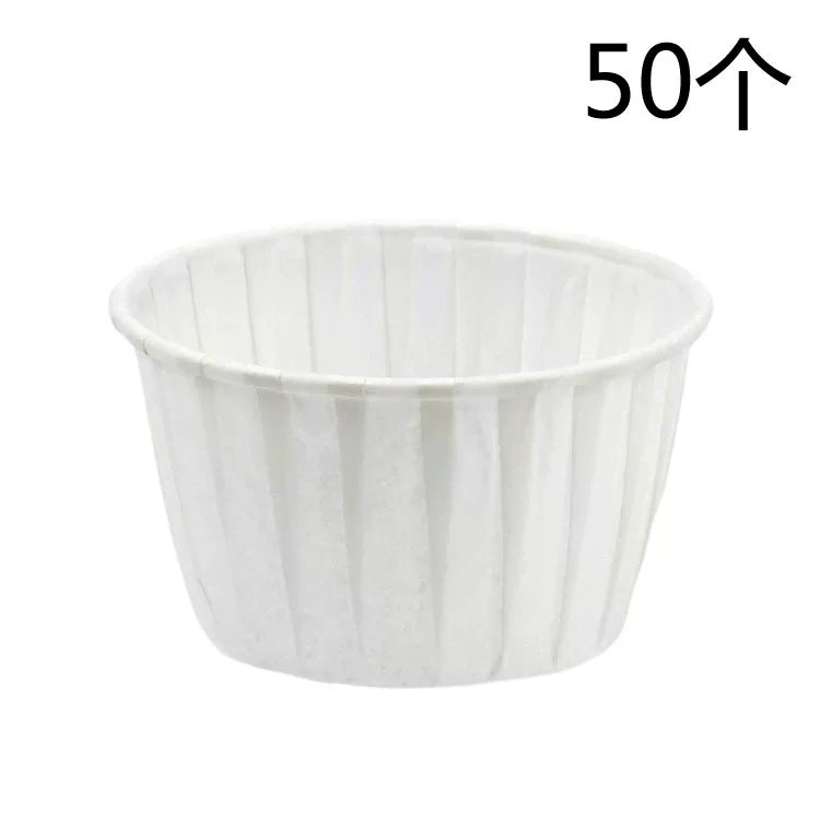 Soba üçün 50 tort kağızı stəkan, üstü rulonlu fincan, rulonla örtülmüş fincan, çörək bişirmək üçün alüminium folqa muffin fincanı, qızılı rəng, yüksək temperatura davamlı