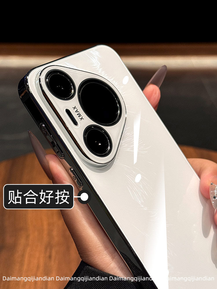 Daimang, Huawei Pura70 mobil telefon qutusu üçün uyğundur P70Pro+ shell P80Pro yüksək səviyyəli seriyalı qoruyucu çanta pura90promax lens hər şey daxil olmaqla, düşməyə qarşı qadın modeli kişi sadə ağ aurora pm