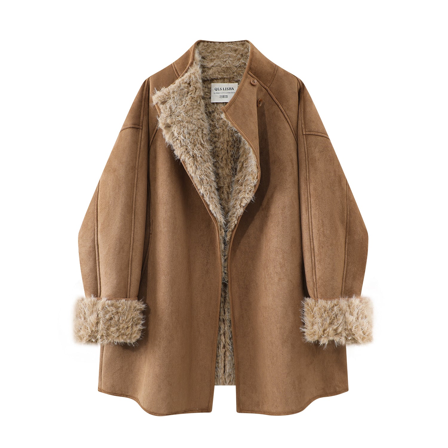 Cholisa 2025 Super Şirin Qışın Yeni Quzu Yunlu Palto Qadın Üst Geyimi Qalınlaşdırılmış Palto Qoyun Dərisi Qoyun Dərisi