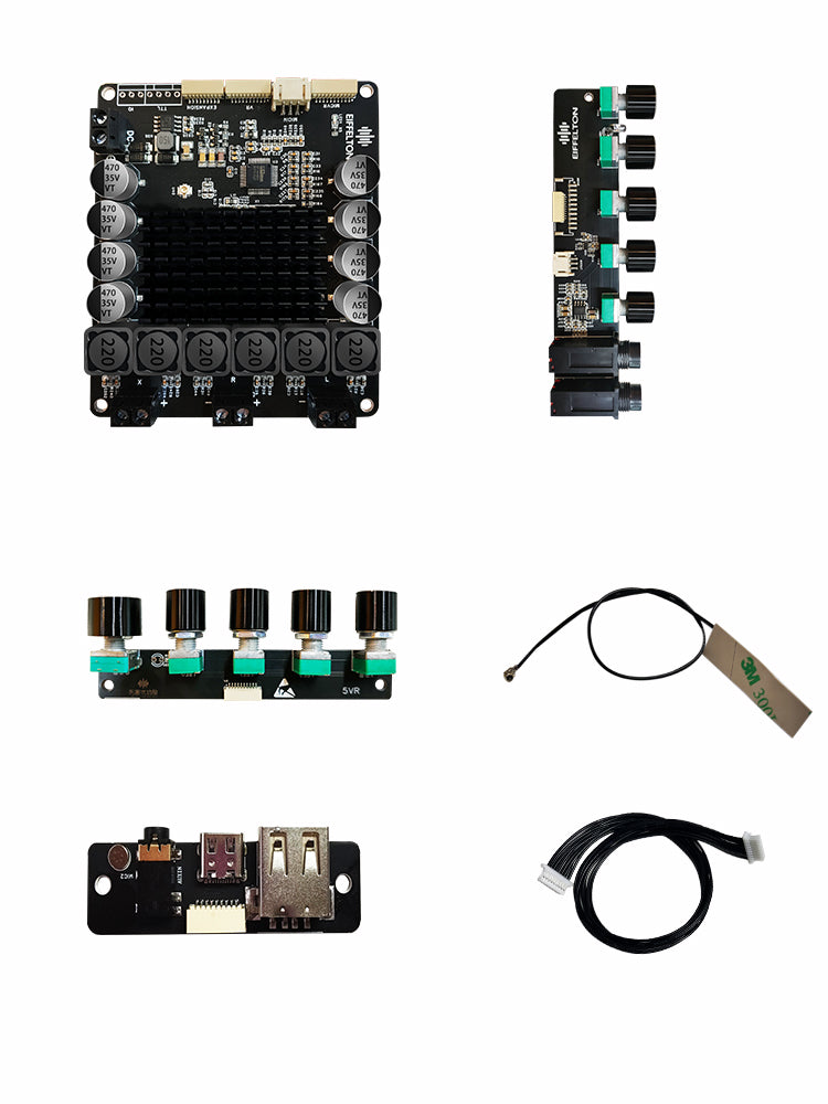 Dsp2.1 kanal Bluetooth gücləndirici lövhəsi yüksək güc itkisiz HIFI mikrofona qoşula bilər karaoke tənzimləməni dəstəkləyir