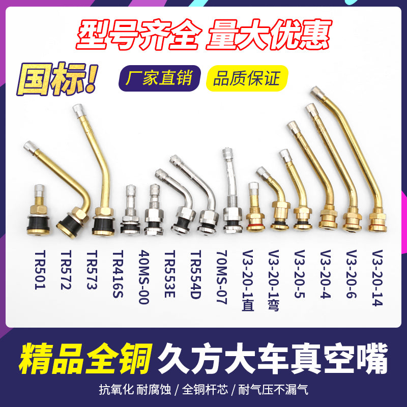 Təmiz mis avtobus təkəri vakuum təkər klapan avtobus yük maşını alüminium ərintisi profili şişmə burun