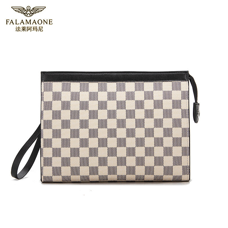 Fala Armani Lüks Plaid Kişi Çantası Gündəlik Lüks Klip Çantası Biznes Gündəlik Qoltuqaltı Çantası Kişi Çantası