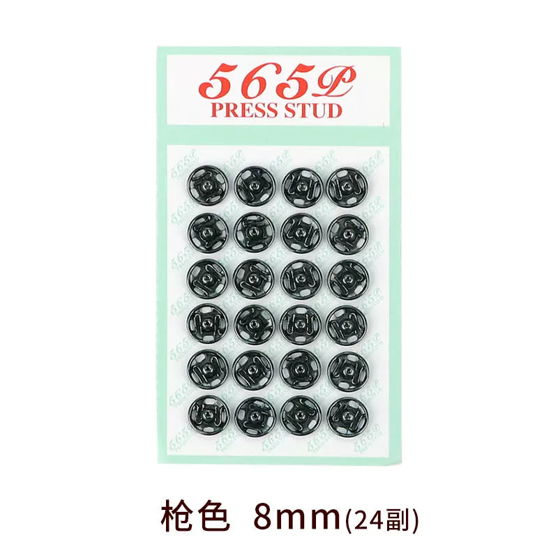 Sabit metal tüpürcək dəsmal 6 mm gizli toqqa 565 təkan düyməsi böyük yapışdırıcı düymə mini ekspozisiyaya qarşı görünməz mis düymə