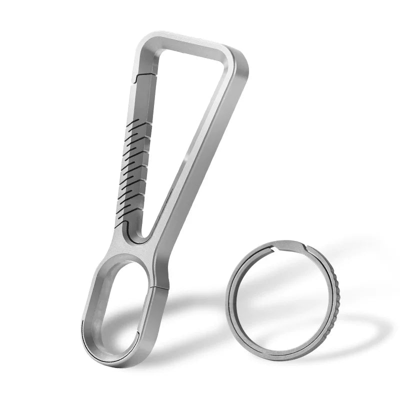 KOU004 Titanium Alloy Key Chain Multifunctional Car Key Simple Key Ring Pendant Outdoor Hiking Buckle Quick Release