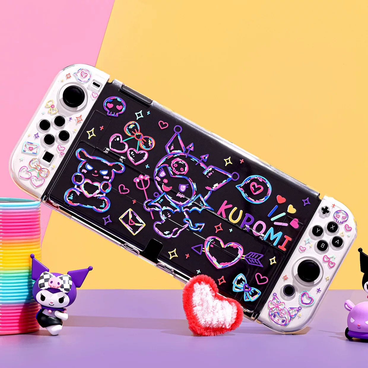 SWITCH OLED qoruyucu qutu Switch2 qoruyucu qutu sevimli sərt qabıqlı əsas qoruyucu qutu Tuya Kuromi