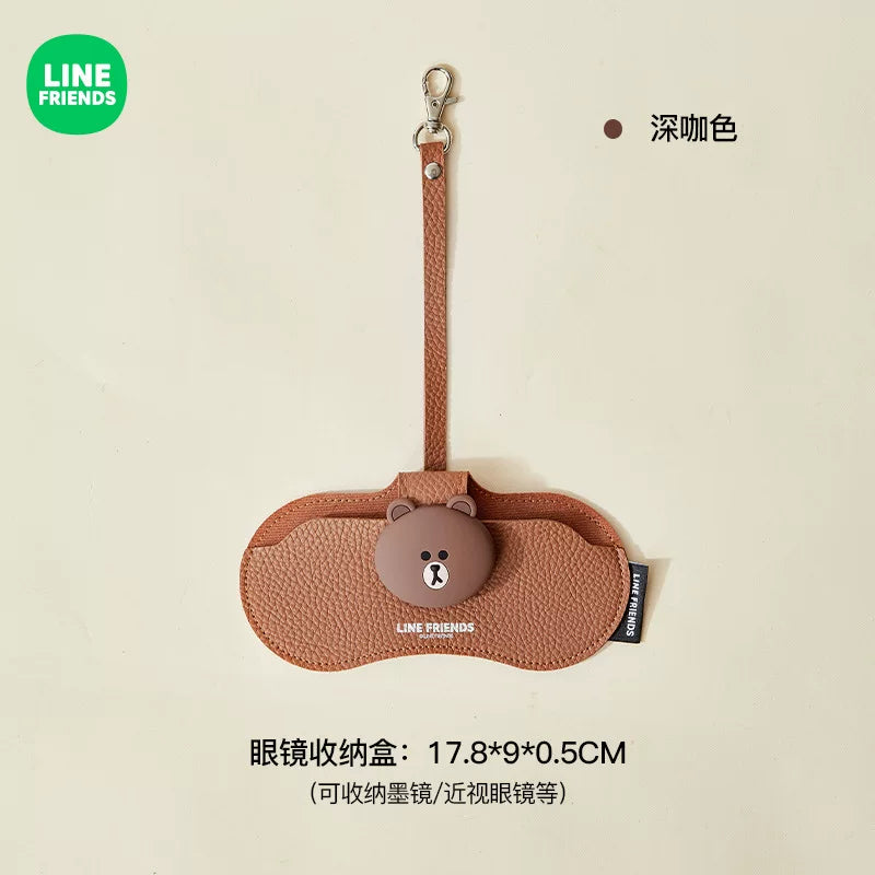 Brown Bear glasses storage bag, pressure-resistant portable sunglasses storage box, glasses storage bag, sunglasses storage hanging bag