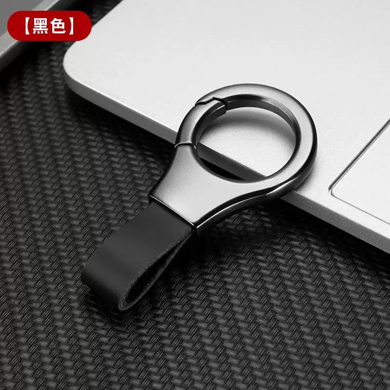 Genuine leather car key chain, unisex, simple and stylish, designed for car keys, waist hanging style, anti-lost.