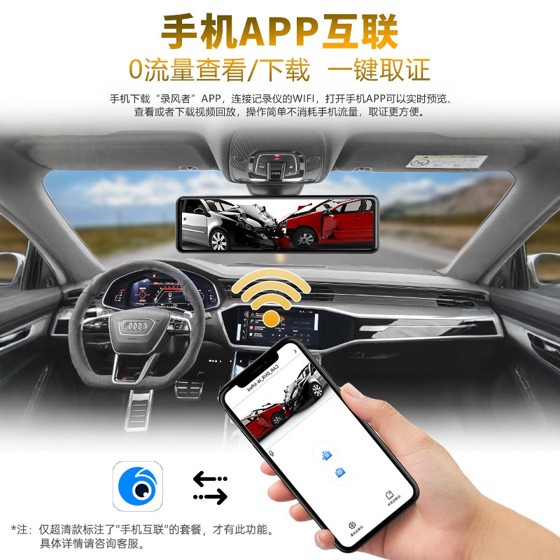 2025 Geely Star Wish Panda Mini Avtomobil DVR Xüsusi Yayım Mediası Arxa Görünüş Güzgü 4K Yüksək Çözünürlüklü Gecə Görünüşü 24 Saat Ekranı