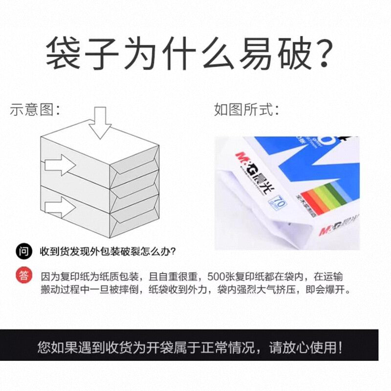 Chenguang 70g 500 vərəq/paket Mavi Lucky Bird 80g A4 surət kağızı Qızıl Quş A3 çap kağızı ofis kağızı a5 kağızı