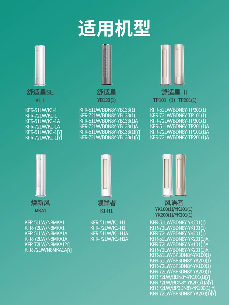 Midea təzə kondisioner üçün uyğundur COLMO Hualing N8XF1/T3/T5 filtr FC-35K5/CA1/2/3K filtr elementi