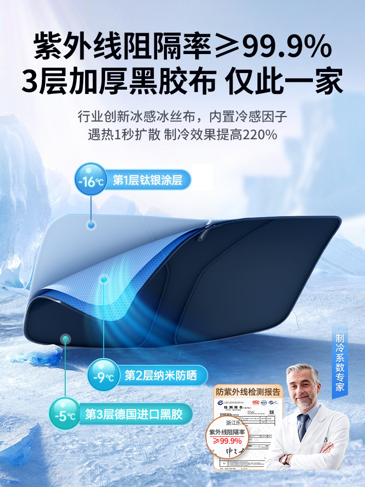 Suitable for Polestar 1/Polestar 2/3 car sunshade, windshield, sun protection and thermal insulation.