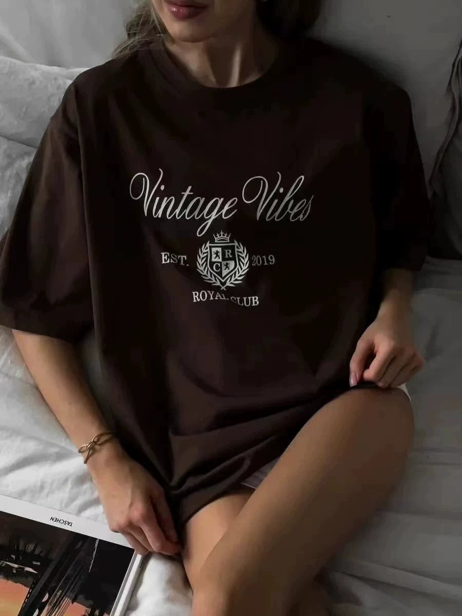 Yeni Avropa və Amerika üslubunda dəbli naxışlı dairəvi yaxalı qısaqol köynək