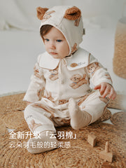 Palıd Ailəsi Təmiz Pambıq Körpə Geyimləri, Yenidoğulmuş Romperlər, Uzunqol Körpə Geyimləri, Sürünən Kostyum