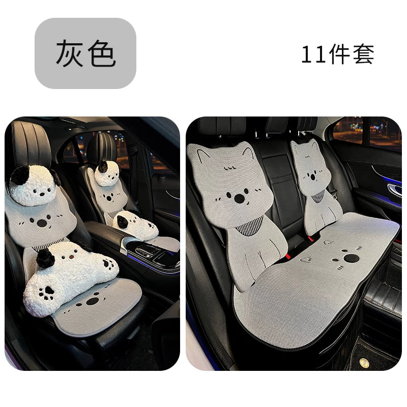 Avtomobil oturacaq üzlükləri, bütün mövsümlər üçün, premium kətan parçalar, sevimli, 25 üslub.