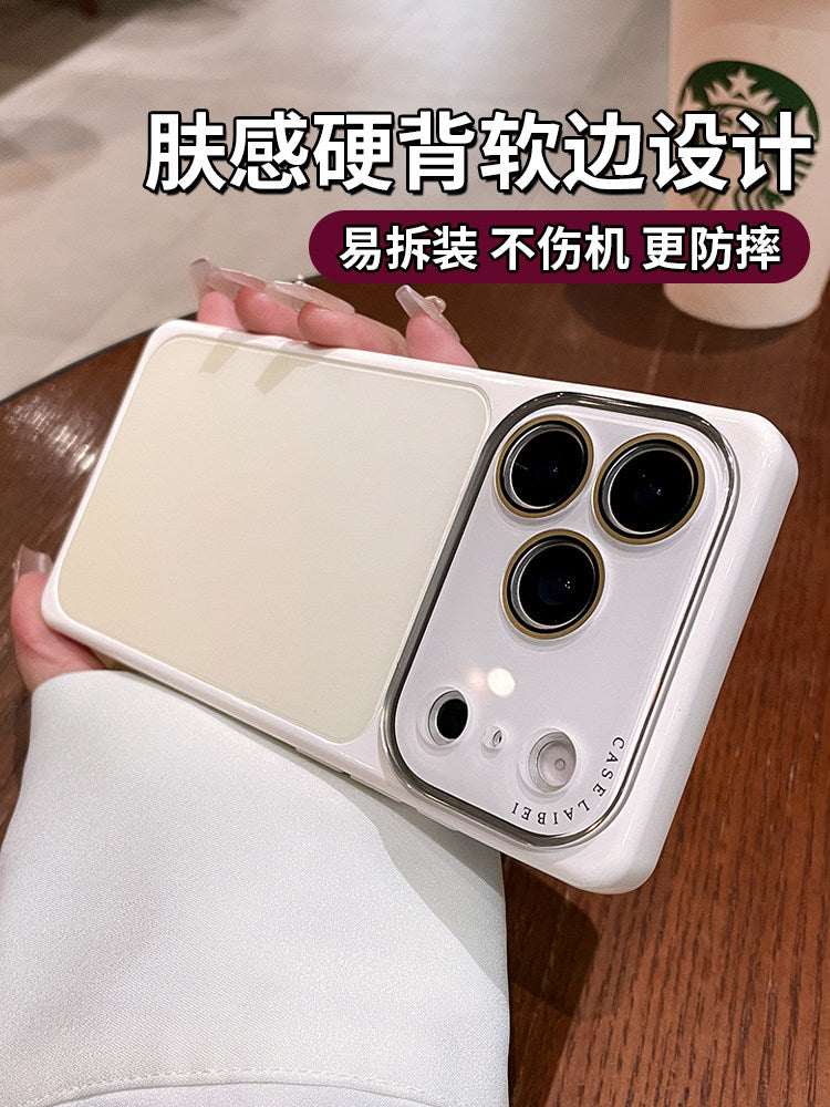 Apple 17ProMax mobil telefon qutusu, yeni iphone17 kvadrat gradient narıncı dəniz lensi hərtərəfli qoruyucu örtük, sadə buzlu 16 yüksək səviyyəli kişi və qadın cüt qabıq 15hui 14 üçün uyğundur