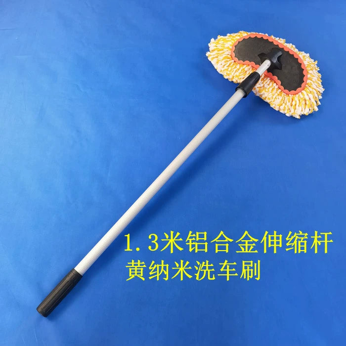 Uzun Alüminium Alaşımlı Genişləndirici Bağlantı Avtomobil Yuma Fırçası Yumşaq Yun Pambıq İpli Fantastik Mopping Aləti Avtomobil Tozlayıcı Mum Fırçası Baş Süd İpək Avtomobil Fırçası