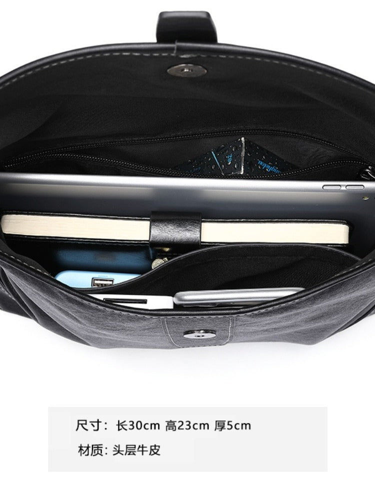 Fala Armani Kişilər üçün Orijinal Dəri Çiyin Çantası, Çarpaz Bədən Çantası, Gündəlik İş Çantası, Böyük Tutumlu, Yüksək Səviyyəli