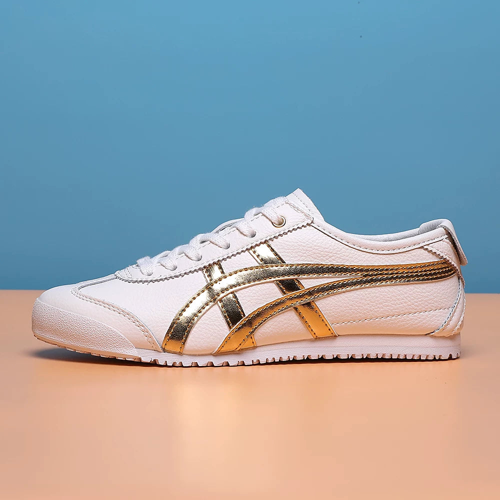 Klassik Kuijia Mexi 66 Tiger Zolaqlı Yapon Stilində Kişilər və Qadınlar üçün Sürüşkən Dəri Ayaqqabılar, Agande Təlim Ayaqqabıları