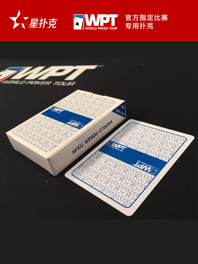 [Star Poker] WPT birlikdə Texas Hold'em poker pvc plastik suya davamlı və qatlanmaya qarşı orijinal icazəli istehsal istehsal edir
