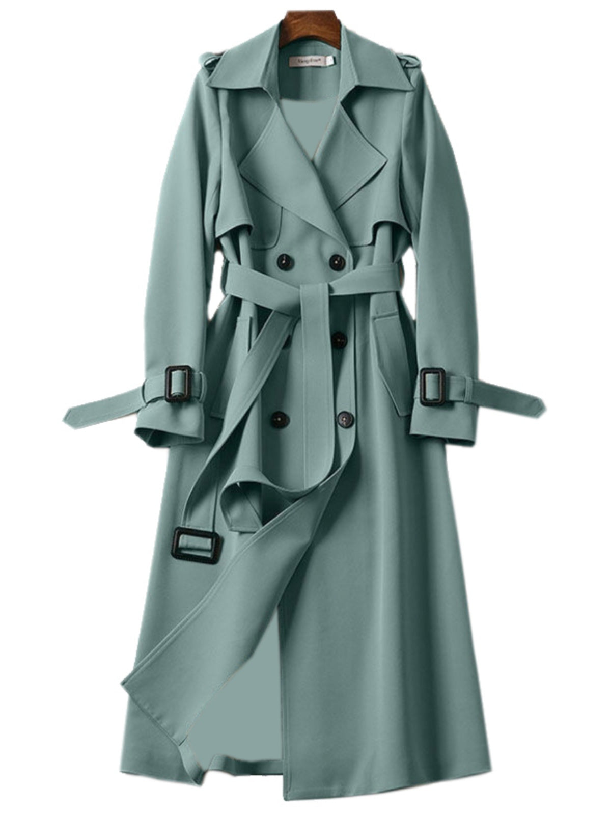 Qadın üçün böyük ölçülü uzun palto, qırmızı trençkot.