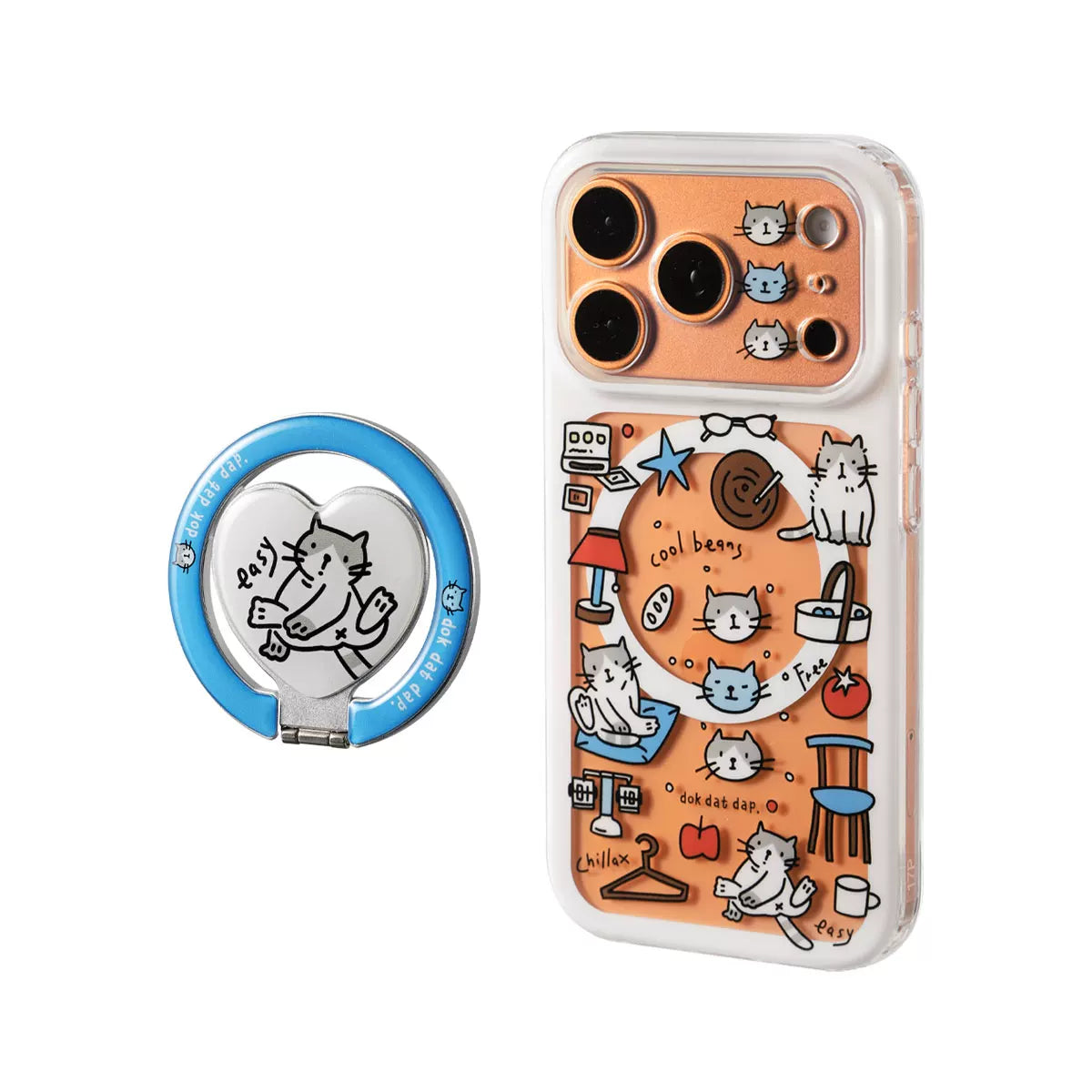 dokdatdap pişik kolajı alma iphone17promax cib telefonu qutusu maqnit cəhətdən cəlbedici və apple 16promax üçün uyğun qoruyucu örtük hər şey daxil alma 15pro mobil telefon qutusu cizgi filmi sevimli