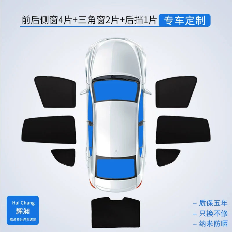 BYD Qin PLUS Xüsusi Günəş Çətirli Pərdə DMi Avtomobil Yan Pəncərə Pəncərəsi Məxfilik Maqnit Torlu EV Günəşdən Qoruyucu və İstilik İzolyasiyası Baffle