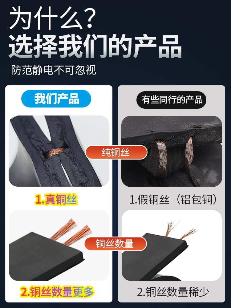 Milli Standart Təhlükəli Mallar Yük maşını Elektrostatik Kəmər Torpaqlama Şeridi Yağ Çəni Yük maşını Antistatik Mop Avtomobil Statik Yoxlama Aşınmaya Davamlı