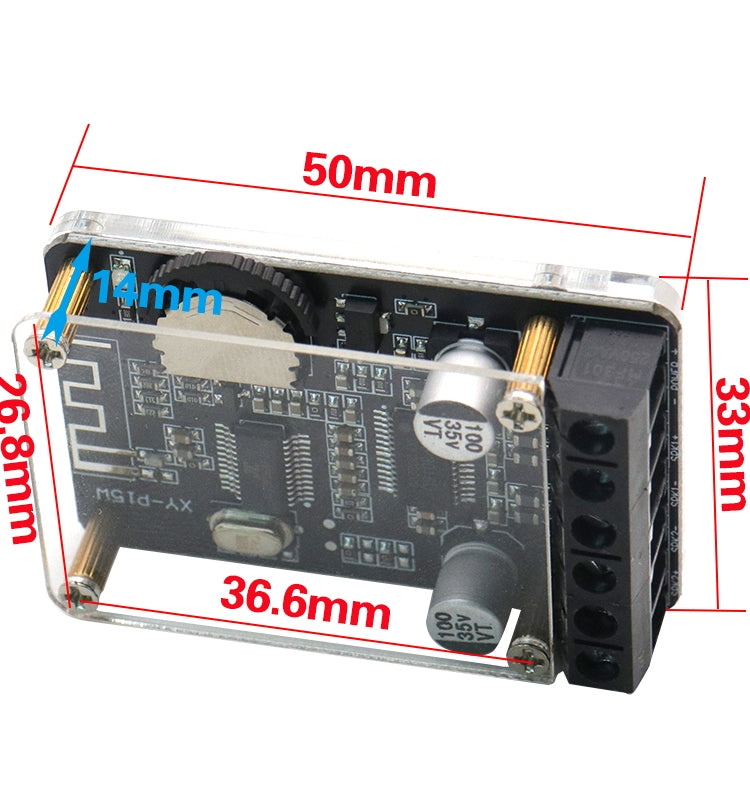 10W/15W/20W stereo Bluetooth güc gücləndirici lövhəsi 12V/24V yüksək güclü rəqəmsal güc gücləndiricisi modulu XY-P15W