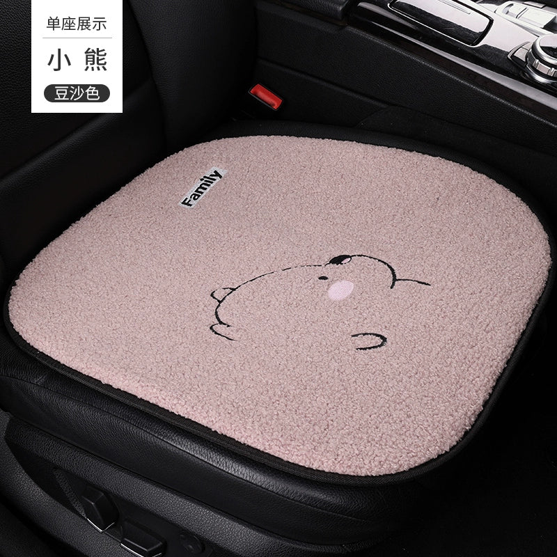 Avtomobil Yastığı Qış Dolması Üç Parçalı Cizgi Filmi Tək Parça Ins İnternet Məşhur Arxa Sıra Qısa Kaşmir Heattech Yəhər örtüyü