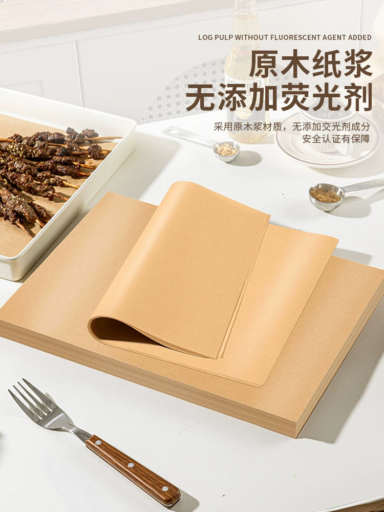 Qida yağ keçirməyən kağız kraft yağlı kağız soba çörək bişirmək üçün birdəfəlik barbekü yağı udma pad xüsusi pad kağızı qida dərəcəli arakəsmə