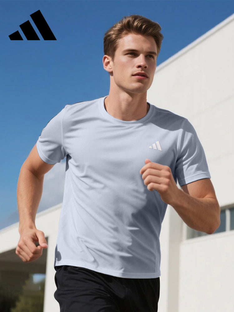Adidas Adidas tez quruyan köynək kişi idman geyimi qısaqol kişilər üçün orijinal qara açıq yarımqol nəfəs alan