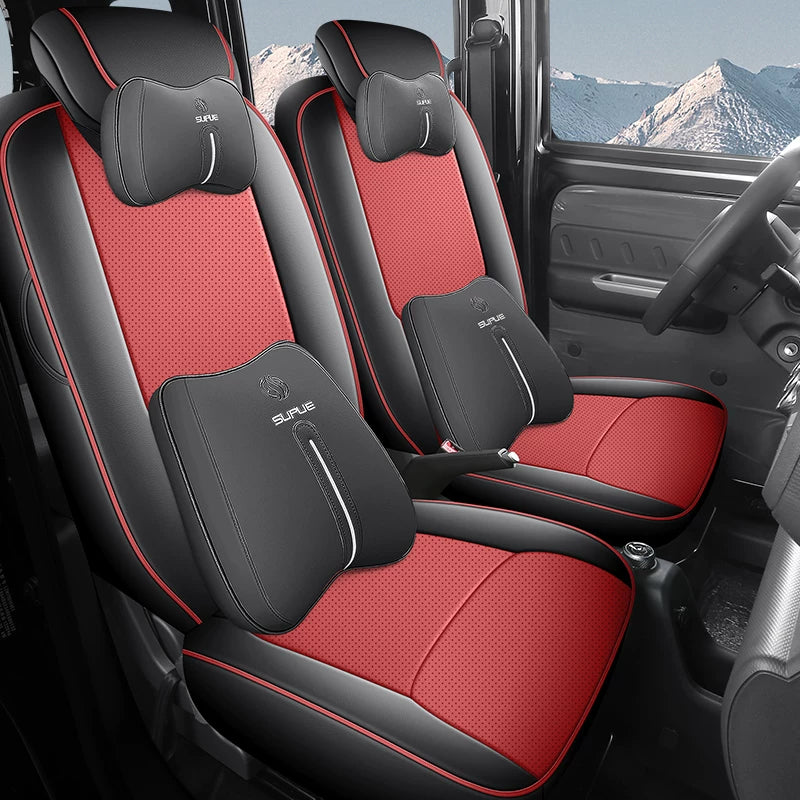 Wuling Sunshine EV Xüsusi Dəri Oturacaq Üzlükləri, Bütün Mövsümlər Üçün Aşınmaya Davamlı, Nəfəs Alan, Tam Örtüklü Sunshine New Energy Avtomobil Oturacaq Üzlükləri