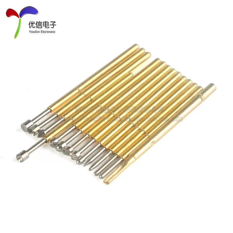 Sınaq zondunun geri çəkilə bilən yaylı yüksük Huaronghua PCB yanan çip pin qolu P50/75/100/125