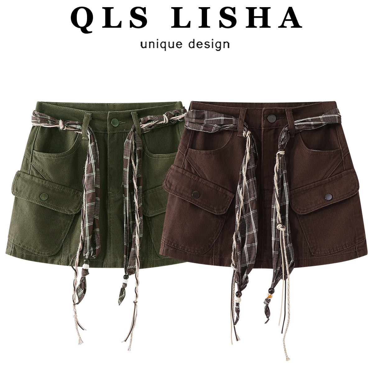 Cholisa Hot Girl Bodycon İş Geyimi Ətək Qadınlar üçün Yaz 2026 Yeni Amerika Üslubunda Yüksək Belli A-xəttli Denim Mini Ətək