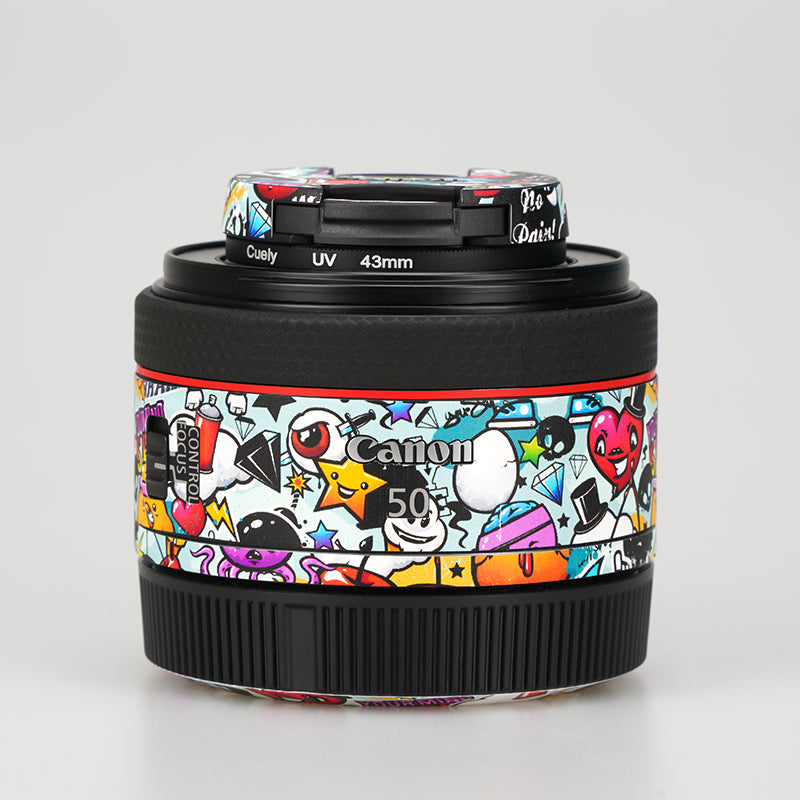 Meibentang Canon RF50F1.8 STM obyektiv qoruyucu film 16F2.8 tam örtülü stiker 3M üçün uyğundur