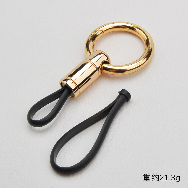 Dəyirmi üzüklü açar zənciri asma bilərzik yaradıcı fərdiləşdirilmiş avtomobil zənciri açar üzüyü məşhur kişi və qadın sadə asma