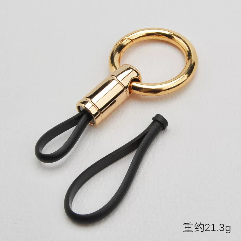 Dəyirmi üzüklü açar zənciri asma bilərzik yaradıcı fərdiləşdirilmiş avtomobil zənciri açar üzüyü məşhur kişi və qadın sadə asma